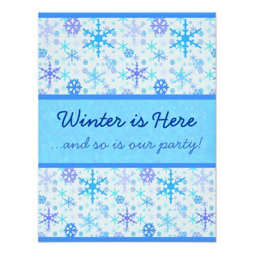 Snowflake Party Invitations