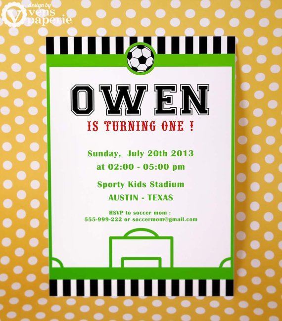 Soccer Birthday Invitations Wording