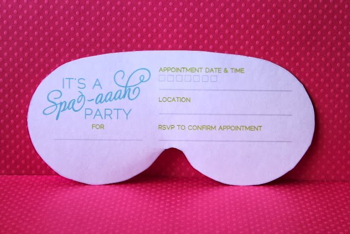 Spa Mask Invitation Printable