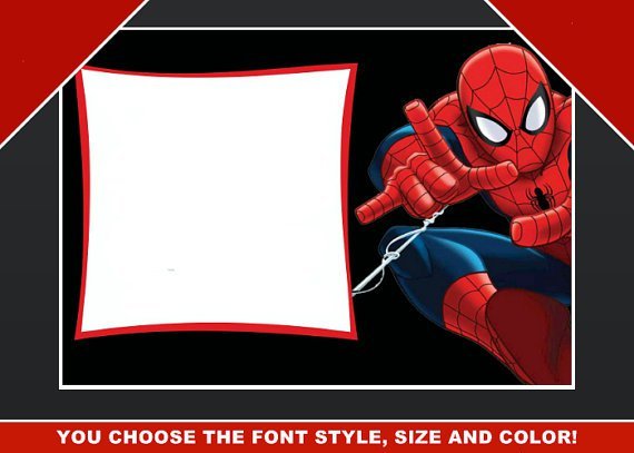 Spider-man Invitations Editable