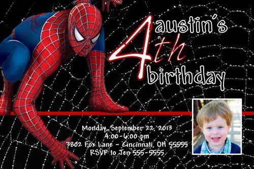 Spiderman Birthday Invitations Free Download