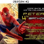 Spider-man Birthday Party Invitation Printable