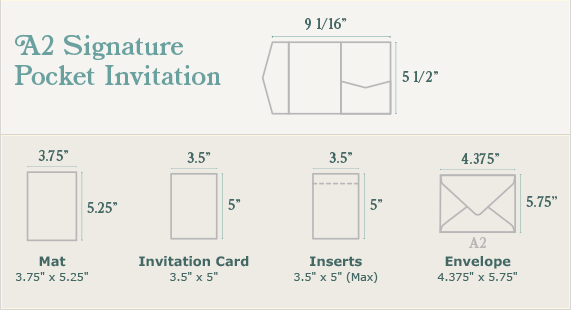 Standard Wedding Invitation Size Chart