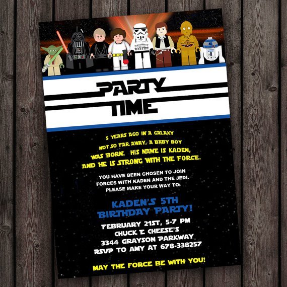 Star Wars Birthday Invitation Wording