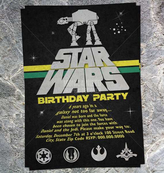 Star Wars Birthday Invitations Printable