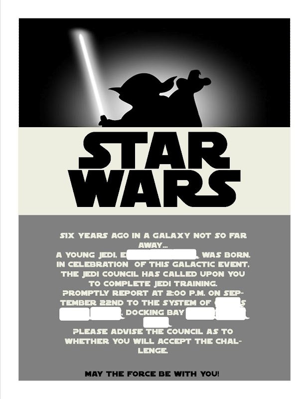 Templates For A Star Wars Retirement Invitations 8