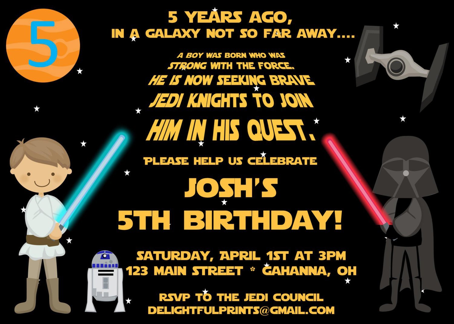 Star Wars Invitation Templates