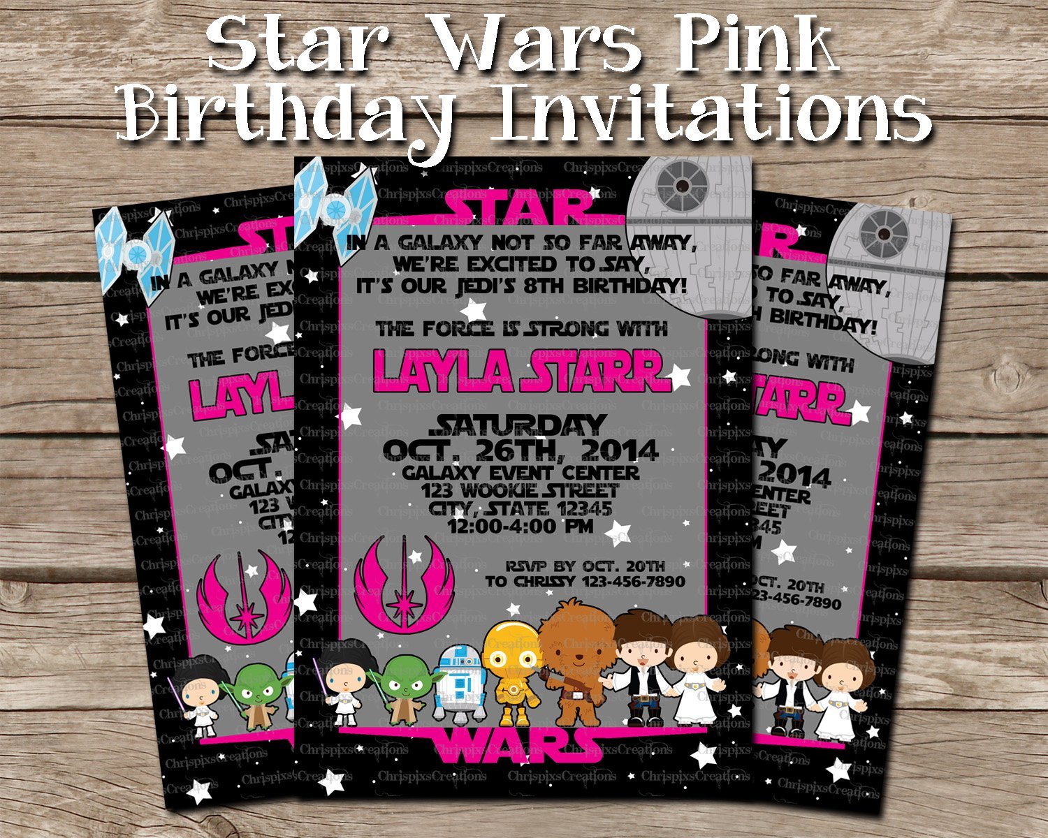 Star Wars Invitations For Girls