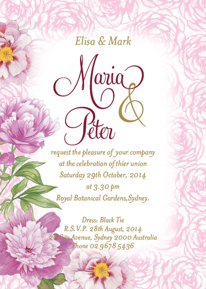 Summer Wedding Invitation Templates