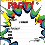 Superhero Invitation Templates Blank
