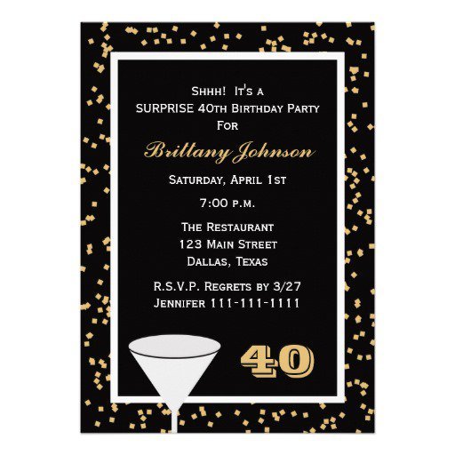 Surprise 50th Birthday Party Invitation Templates