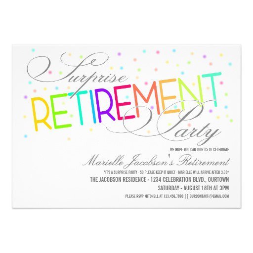 Surprise Retirement Party Invitations Wording