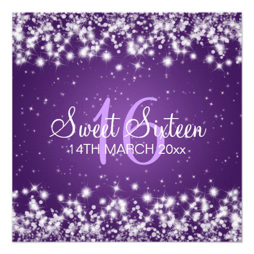 Sweet 16 Invitation Backgrounds