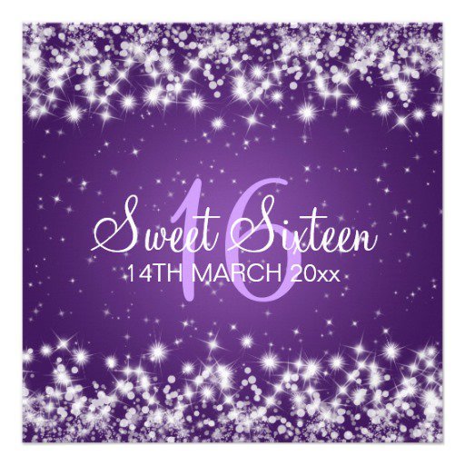 Sweet 16 Invitation Backgrounds