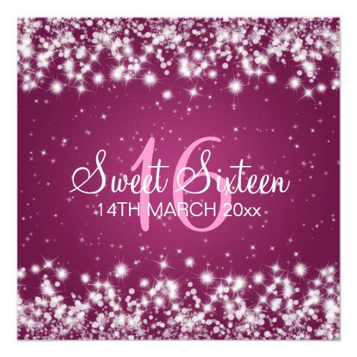 Sweet Sixteen Invitation Backgrounds
