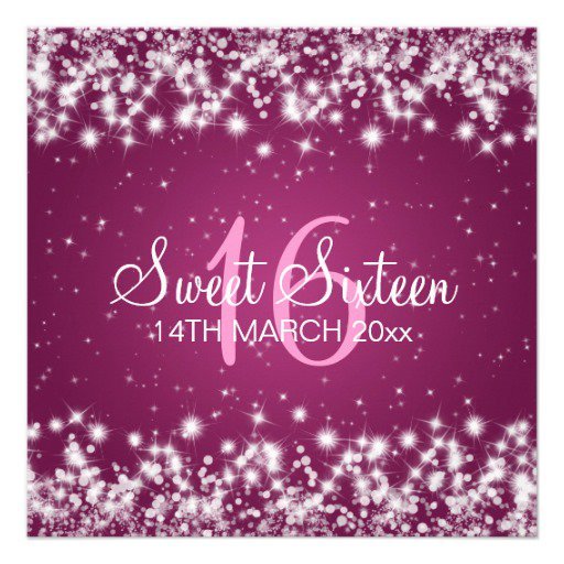 Sweet Sixteen Invitation Backgrounds