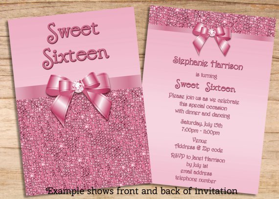 Sweet Sixteen Invitations Printable Free