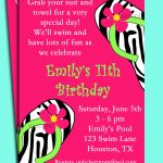 Swimming Pool Party Invitations