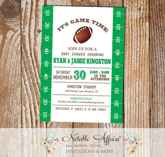 Tailgate Baby Shower Invitations