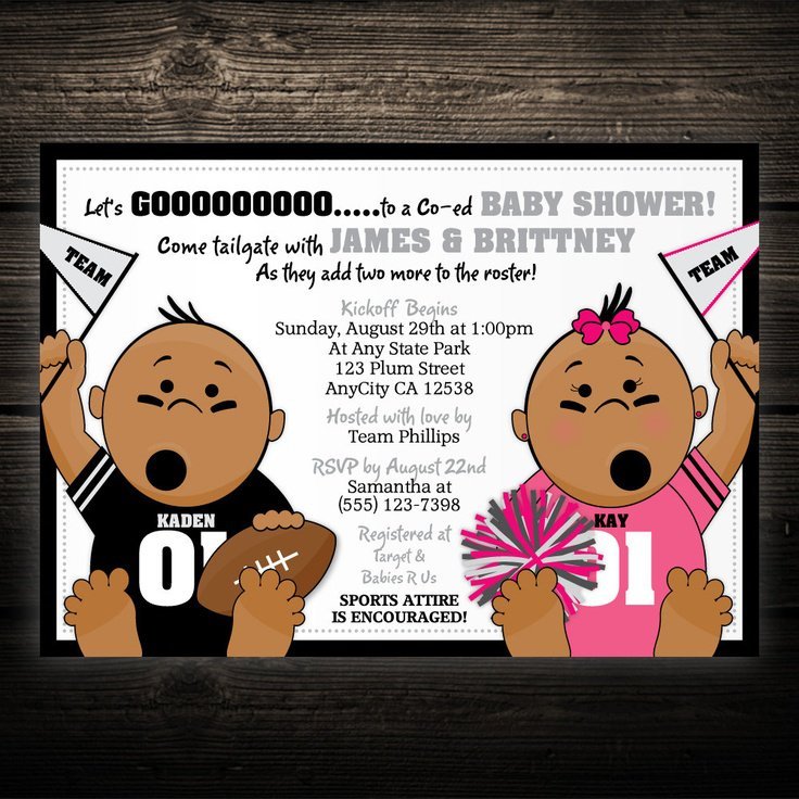 Tailgate Baby Shower Invitations