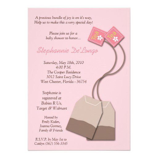 Tea Bag Invitations Templates