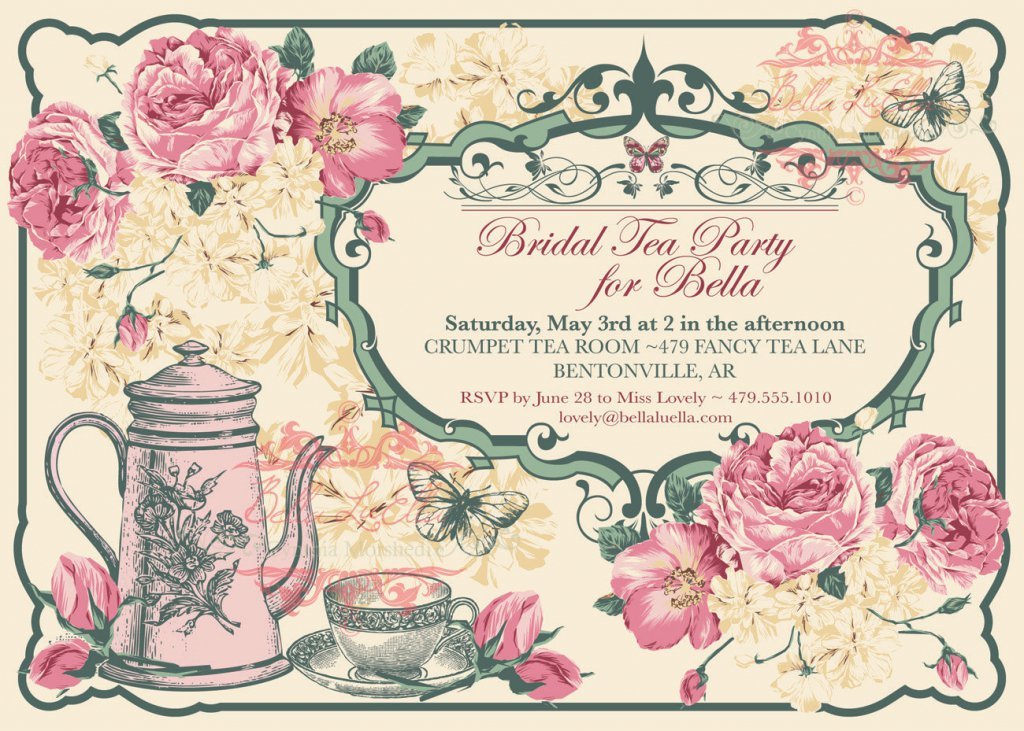 Tea Party Birthday Invitations Free