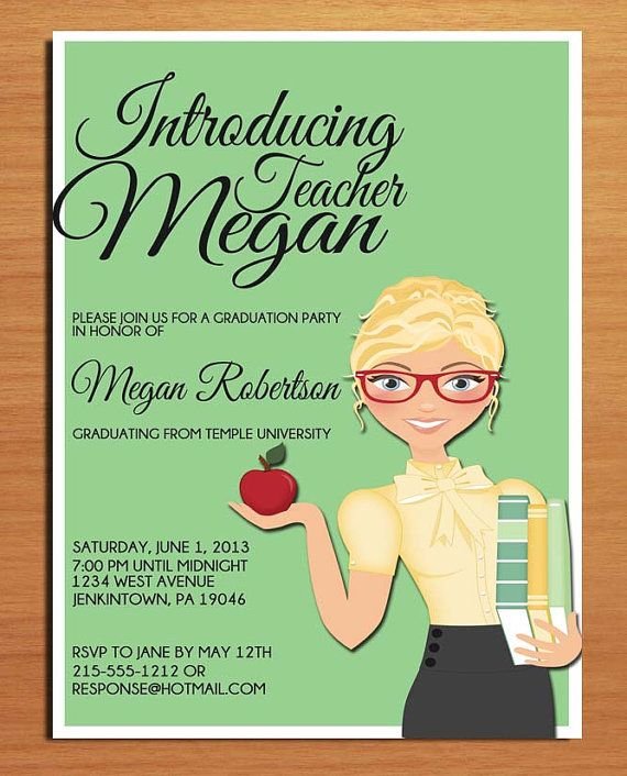 Teacher Graduation Party Invitation Invitation Design Blog