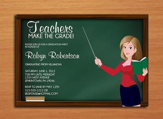 Teacher Graduation Party Invitation Wording