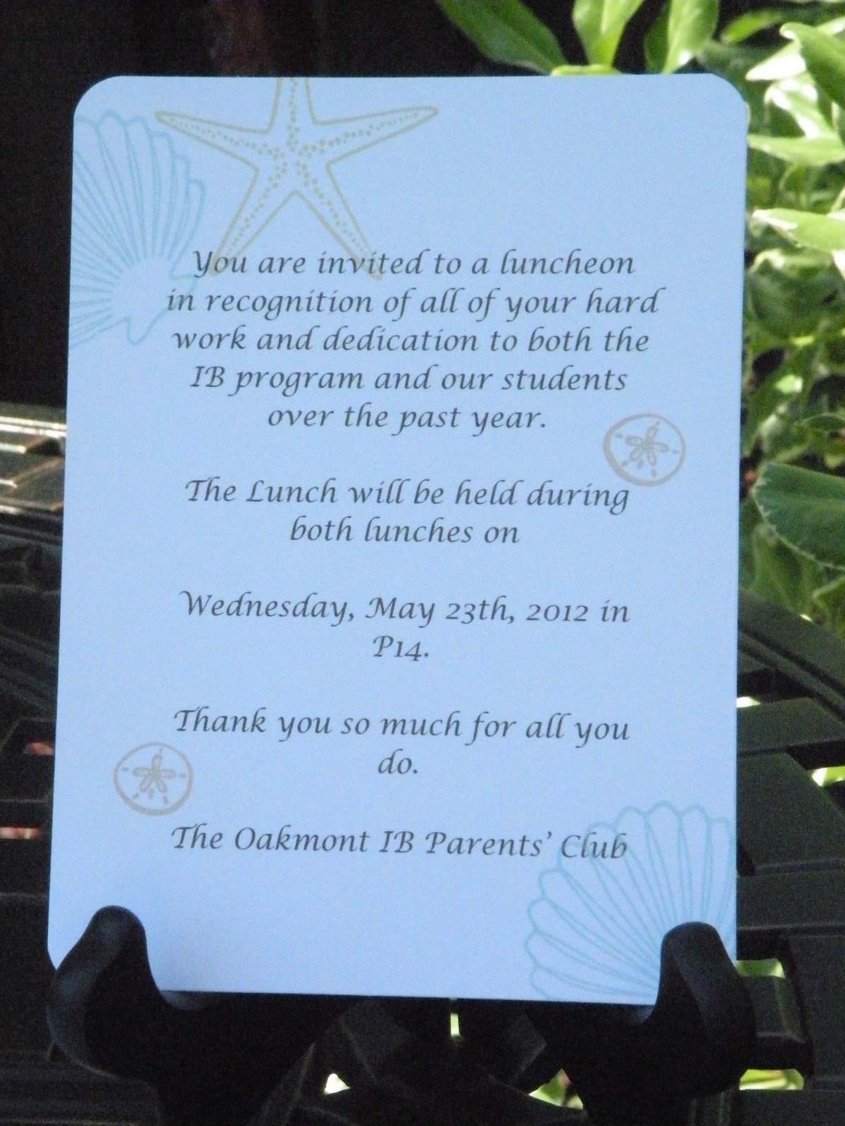 Teacher Luncheon Invitation Wording