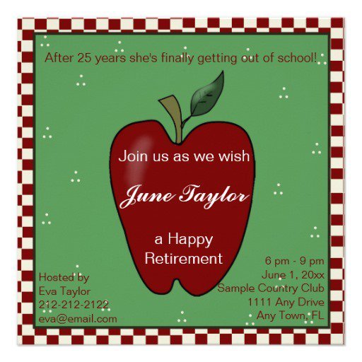 Teacher Retirement Party Invitations Free Printable