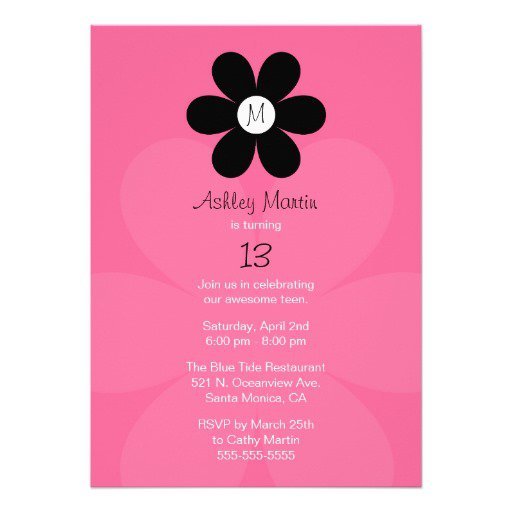 Teen Girl Invitations