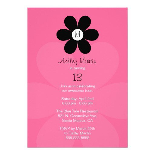 Teen Girl Invitations