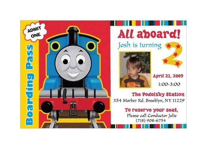 Thomas The Train Birthday Invitation Templates