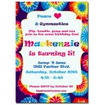 Tie Dye Birthday Invitations