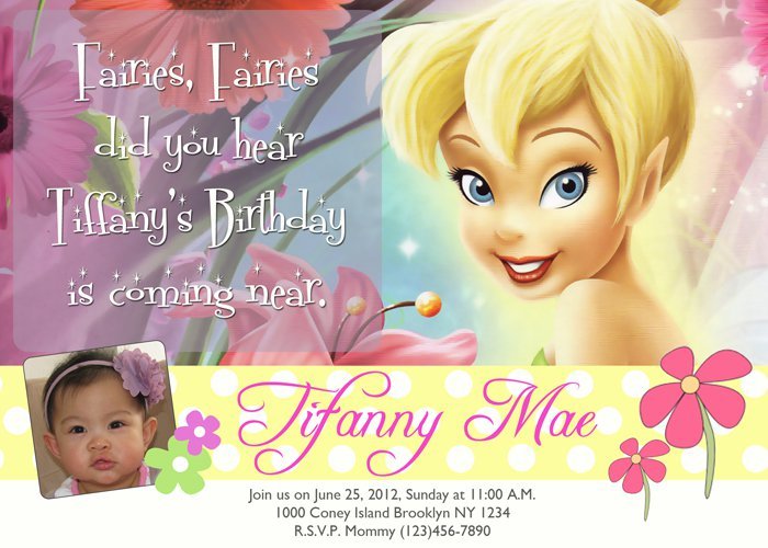 Tinkerbell Birthday Invitations