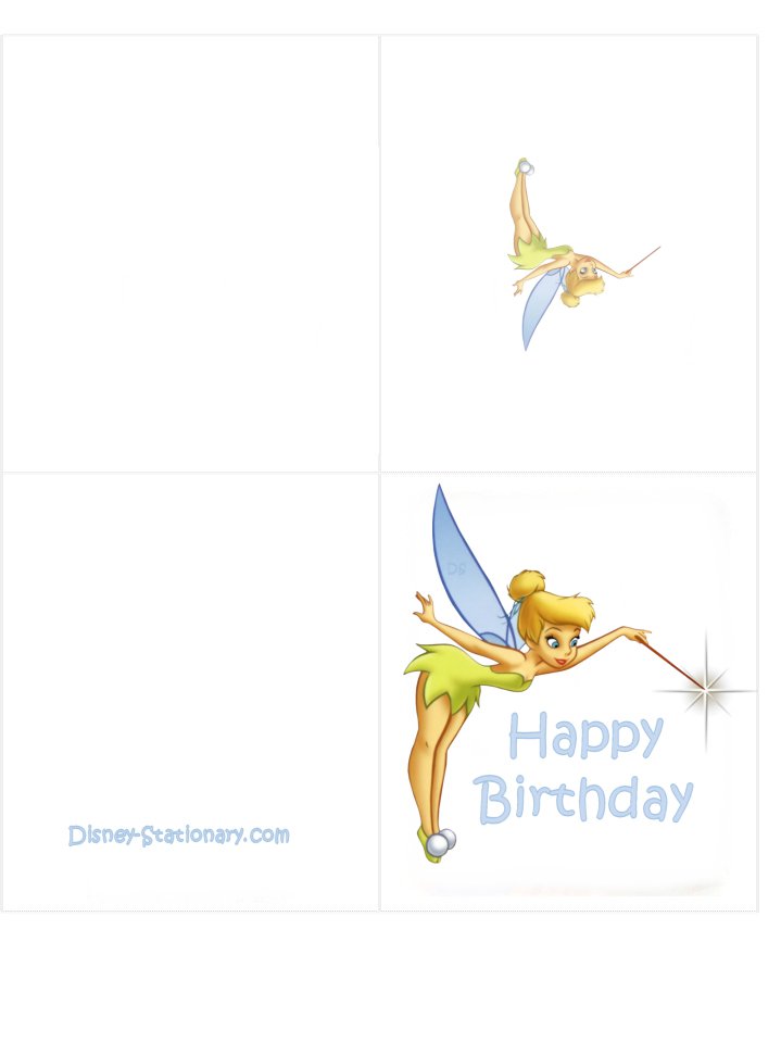 Tinkerbell Free Printable Birthday Cards