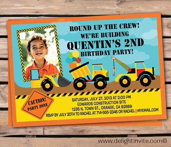 Tonka Birthday Party Invitations