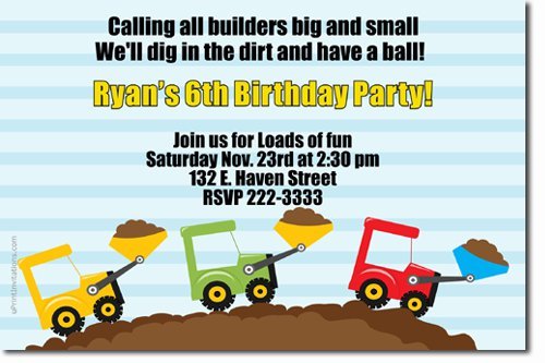 Tonka Truck Birthday Invitations