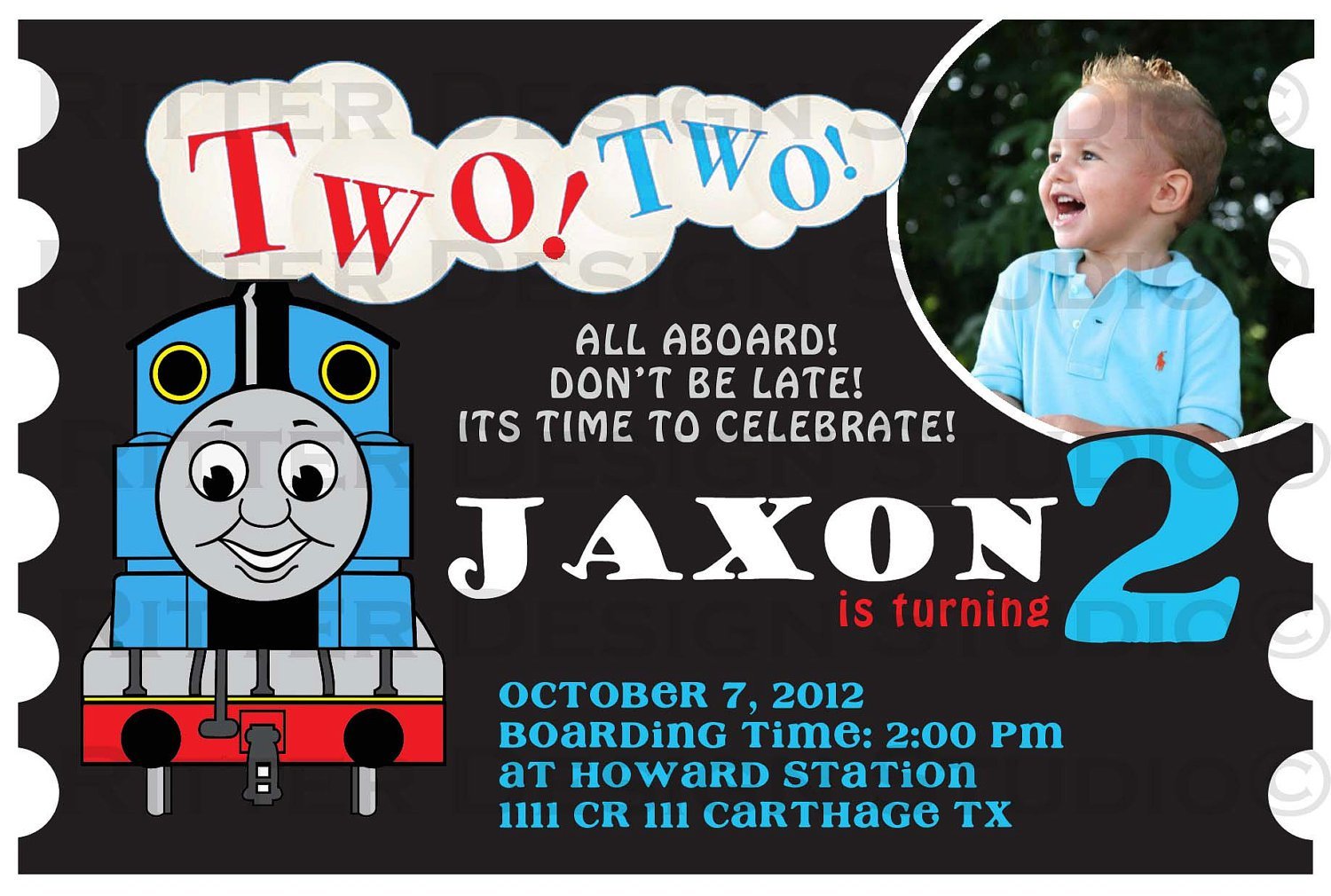 Train Birthday Invitation Templates Free