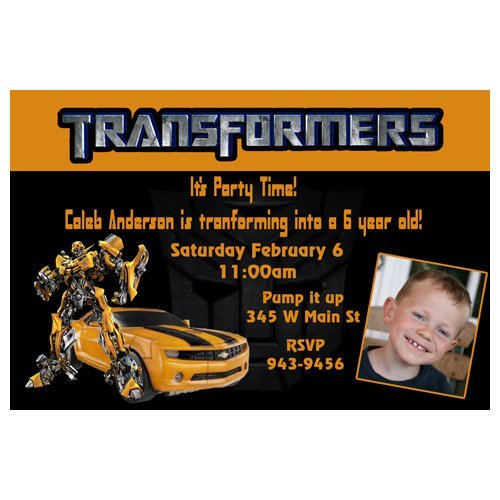 Transformer Birthday Invitation Templates
