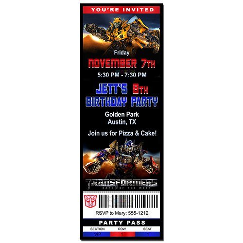 Transformers Party Invitations Printable Free