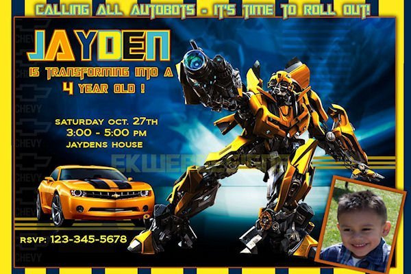 Transformers Party Invitations Printable Free