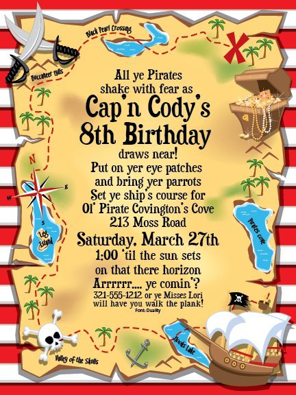 Treasure Map Invitation