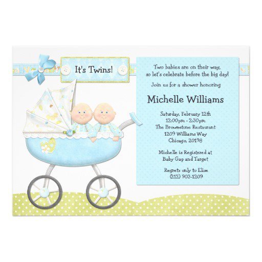 Twin Baby Shower Invitation Maker