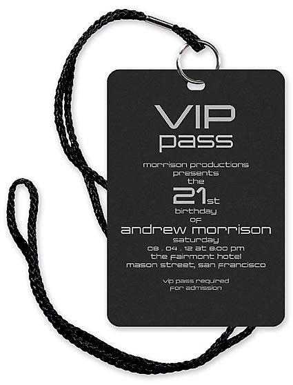 Vip Party Invitation Sample