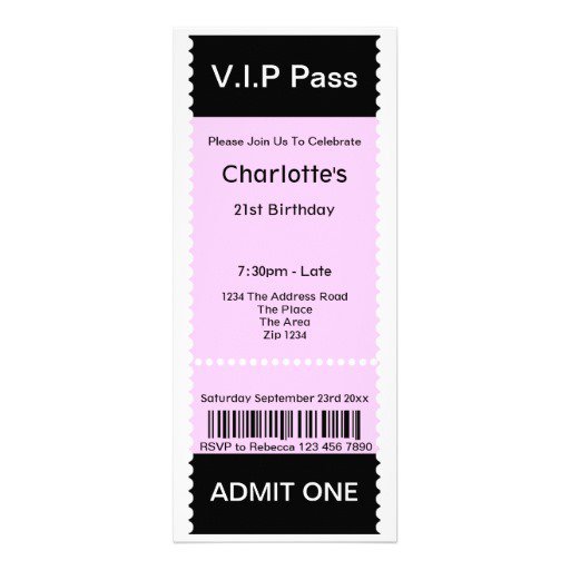 Vip Pass Invitations