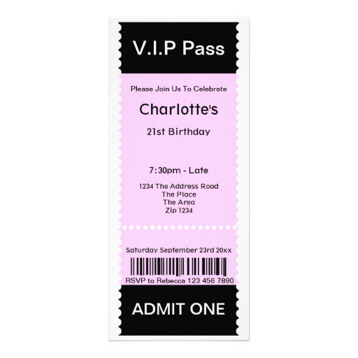 Vip Pass Invitations