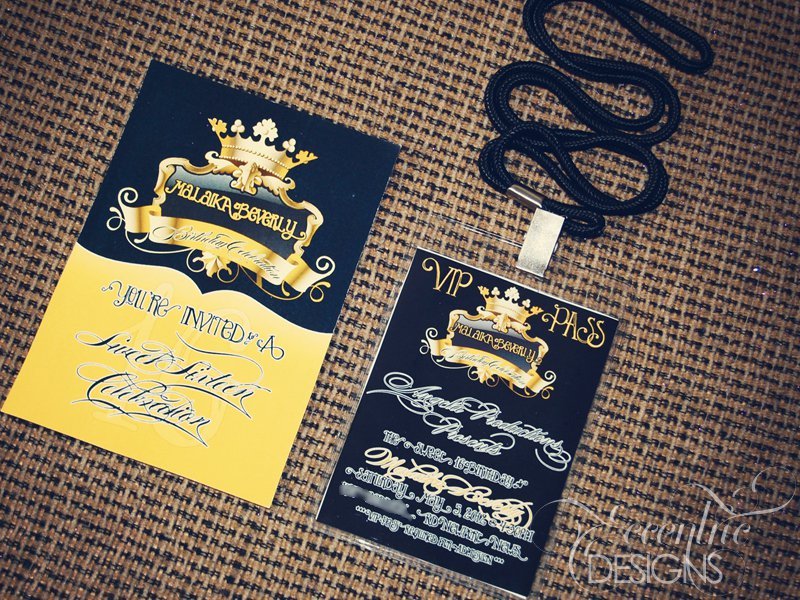 Vip Pass Invitations For Sweet 16