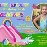 Inflatable Water Slide Birthday Invitations