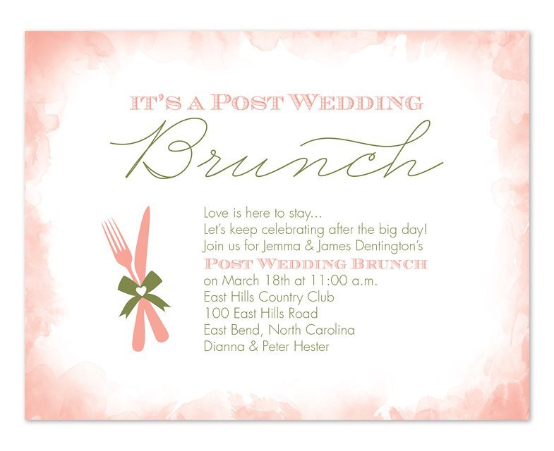 Wedding Brunch Invitation Wording Day After